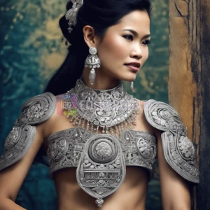 A traditional Cambodian costume